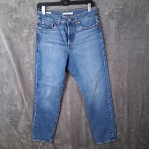 Levis Wedgie Premium Big E Women's Sz 28 Inseam 26.5 Hi Rise Tapered